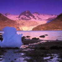 Icebergs At Sunrise  Derickson Bay  Alaska