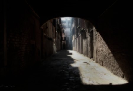 Venetian Alley - italy, widescreen, venice, alley