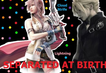 Cloud and Lightning - ffxiii, cloud strife, ffvii, lightning