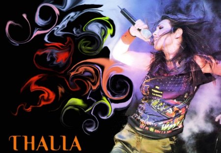 Thalia Colorful - abstract, thalia, queen, fashion, singer, latin, cool, actress, colorful, superstar, woman, mexico, sodi, sexy