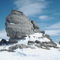 Romania Bucegi Mountains Sfinx winter