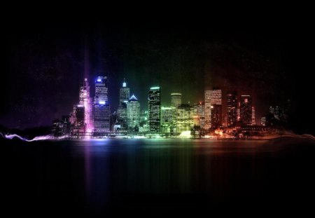 MAN MADE CITY - city, lights