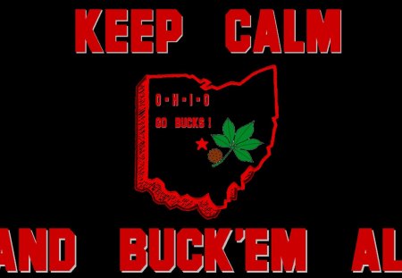 KEEP CALM AND BUCK'EM ALL - ohio, football, state, buckeyes