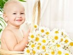 *** Baby with flowers ***