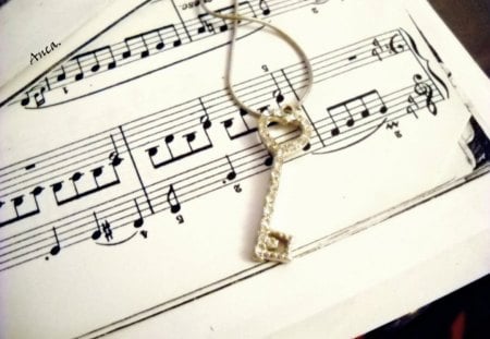 Key Of Music - abstract, key, music, note