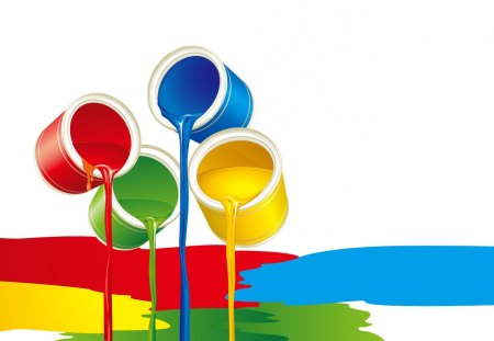 Colorful paint - bright colors, paint, 3d, art, colorful