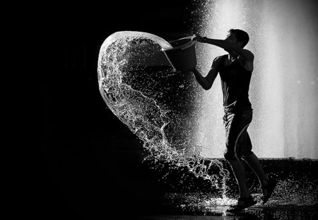 Broken Heart - broken, man, water, heart