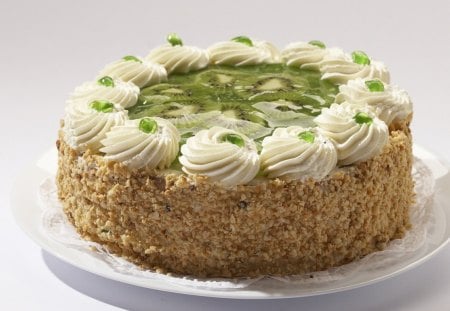 Kiwi cake - sweets, cake, desserts, kiwi, delicious, food