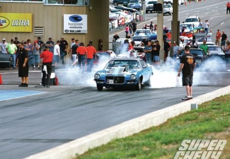 Camaro Racer - bowtie, track, gm, smoke