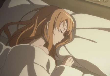 Sleeping Asuna - Sword Art Online, Yuuki Asuna, Kirito, SAO, Sleeping Girls