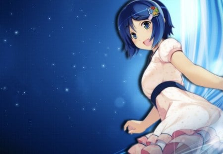 Kirai Tachi Windows - Cute, Short, Anime, Hair, Blue, Kirai, Tachi, Windows, Wallpaper