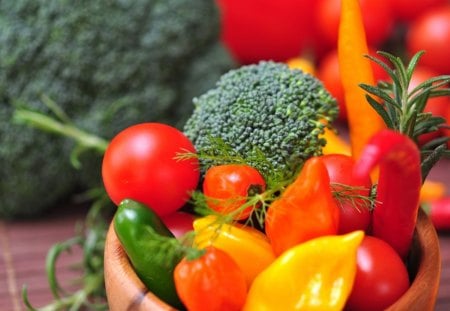 Vegetables - vegetables, tomato, brocoli, pepper