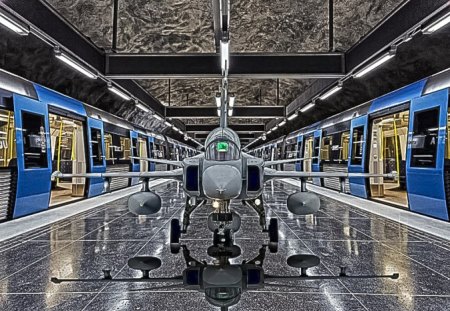 Station - plane, HDR, train, blackground, station