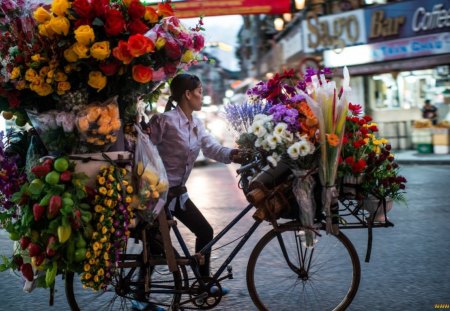 Amazing!!! - flowers, amazing, colors, woman