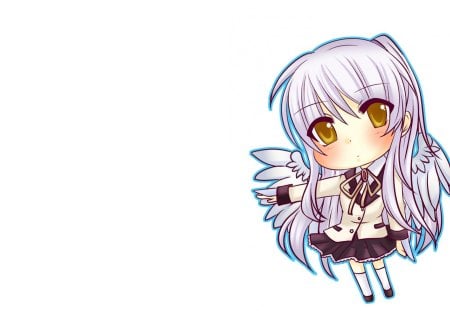 Tachibana Kanade - Kanade, Cute, Beats, Tachibana, Anime, Chibi, Hair, White, Eyes, Angel, Wallpaper, Brown