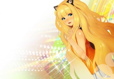 Vocaloid Blue Eyes - anime, vacaloid, blonde, blue