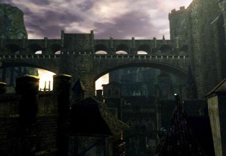 Undead Burg - fortress, dark souls, video games, undead burg, castle, bastion