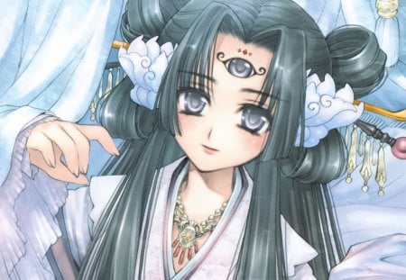 Third Eyes - beauty, sexy, hot, girl, female, long hair, anime girl, elegant, lovely, gorgeous, beautiful, anime, oriental, sweet, chinese, cute