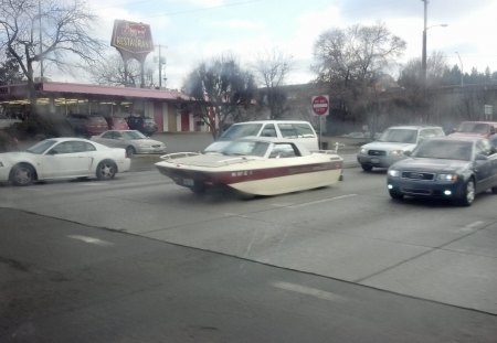 car or boat - entertainment, car, funny, boat