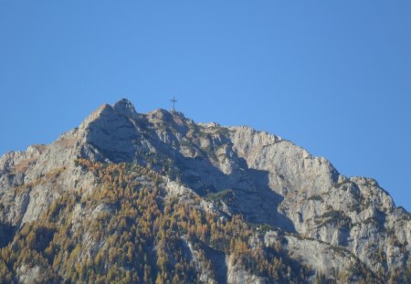 Bucegi - cross, forest, mountain, waild