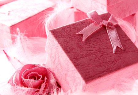 Happy Valentine's day! - roes, flower, pink, happy, valentine, box, gift, bow, day