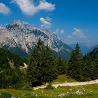 karwendel range of the alps in austria