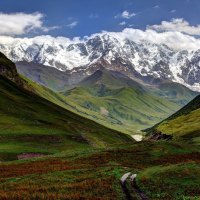 beautiful valley landscape in georgia