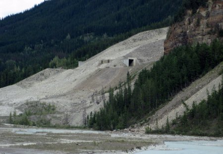 Mountains BC - Canada 25 - mountains, rivers, tunnel, photography, trees, tunnel rives, green