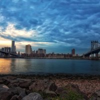 awesome view of famous nyc bridges