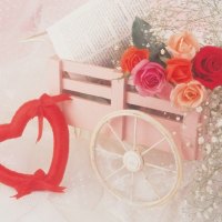 Valentine flowers carriage