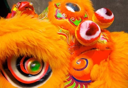 Dragon eye - chinese dragon, eye, orange, dragon