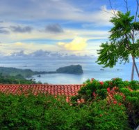 glorious view over red roof