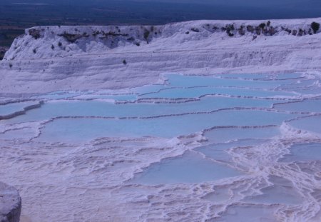 Castle of Calcium - white, calcium, cotton, glaciers, canyon, glacier, country, turkey