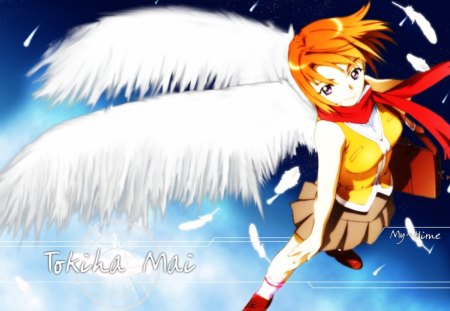 ~My Hime~ - wings, mai tokiha, my hime, feathers, anime, angel