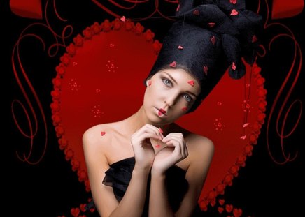 Happy Valentine's Day - collage, love, heart, red