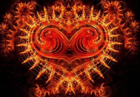 ❀..SPECIAL HEART..❀ - pretty, heart, amazing, Raw Fractals, imagination, Abstract, Special Heart, creations, shines, splendidly, sparkle, special, beautiful, colors, lovely, cool, love, sweet, 3D, Fractal Art, wonderful, glow, colorful, Digital Art