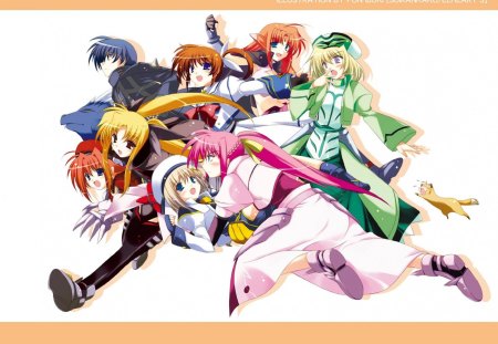 Mages of A's - unsion hayate, fate testarossa, chrono harlaown, signum yagami, arf, nanoha takamachi, fate, shamal yagami, vita yagami, hayate yagami, mahou shoujo lyrical nanoha a s