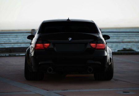 BMW E90 - black, e90, bmw, stance