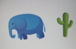 Elephant and cactus