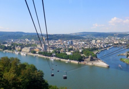 Koblenz - germany, green, koblenz, beautiful place, sky