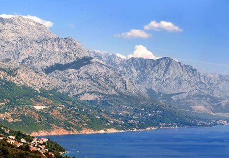 road to dubrovnik - towns, mountains, seaside, road