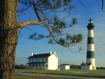 tall lighthouse on bodie island hatteras no. carolina