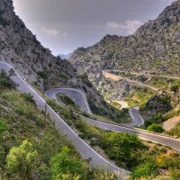 fantastic calobra mountain road in spain hdr