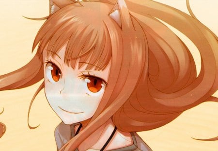 ~Holo The Wise Wolf~ - anime, wolf ears, spice and wolf, holo, red eyes