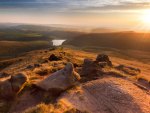 beautiful sunset landscape in manchester england