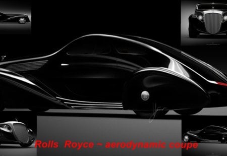 Rolls Royce - aerodynamic coupe - car, coupe, black, aerodynamic