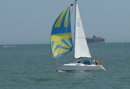 Colourful Spinnaker - sailing, solent, spinnakers, yachts