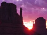 purple sunset in monument valley