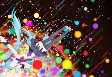 Hatsune Miku - Vocaloid, Project Diva, Colorful, Bubbles, Hatsune Miku, Pretty, 01, Hatsune Miku Project Diva