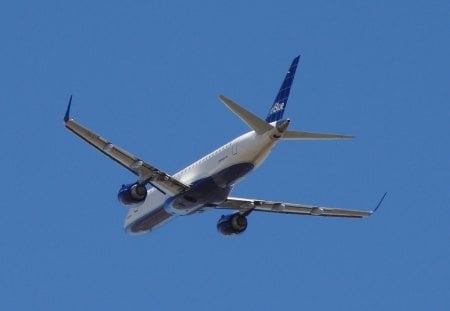 Go Big Blue! - plane, aircraft, jet, air plane, jets, blue skies